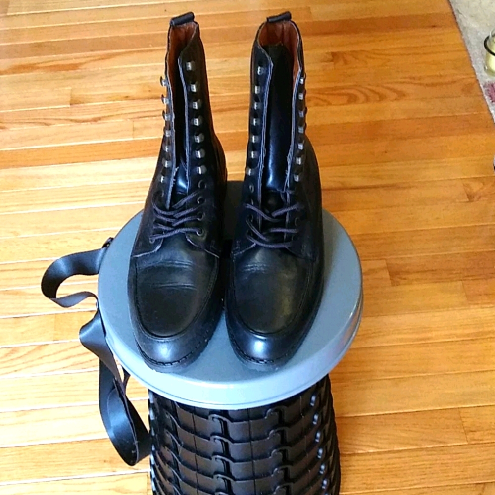 Black Lace Up Boots for Women